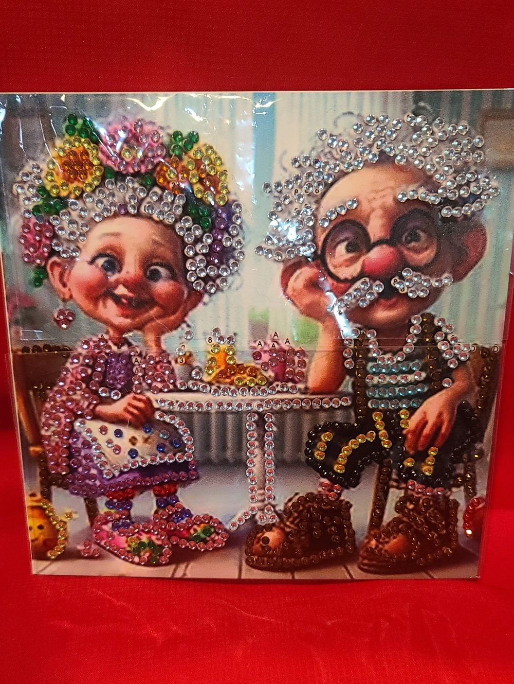 Whimsical Grandparents Diamond Art TWO Greeting Cards- NWT - Picture 4 of 8